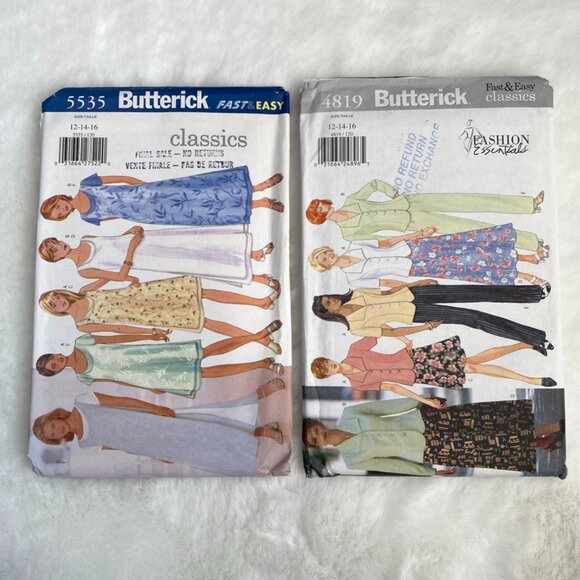 2 Butterick Sewing Patterns - Picture 1 of 5